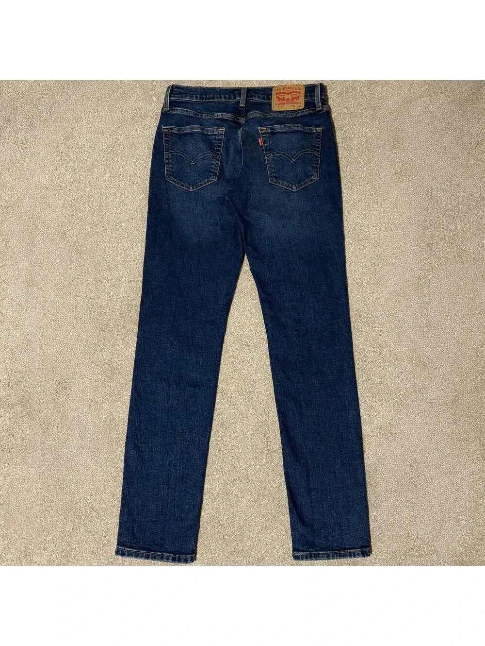 Levi's 511 Slim Fit Jeans Mens 32x34 Blue Dark Wash Tapered Leg Denim Classic